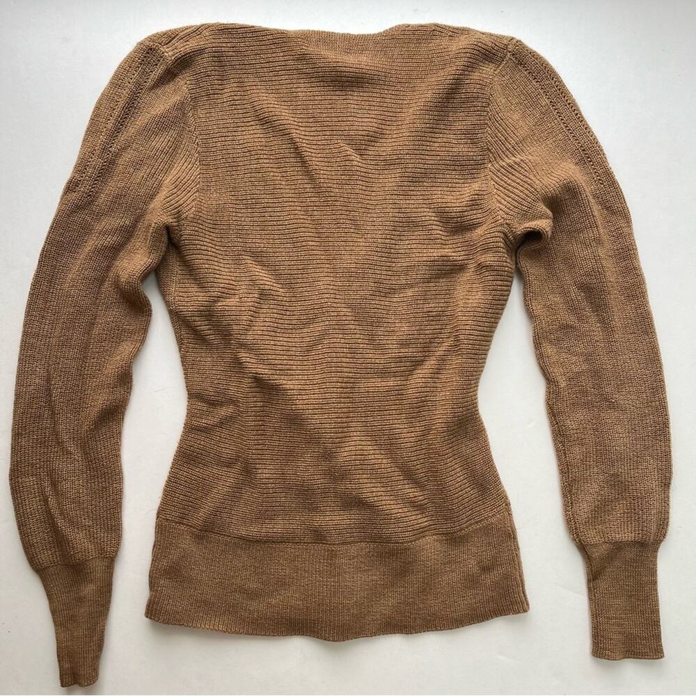 27 Miles Malibu Wrap Ribbed Knit Wool Sweater - Picture 2 of 6